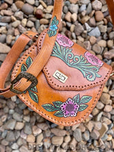 Load image into Gallery viewer, Hand Tooled Gypsy Flower Leather Boho Bag-Handbags, Wallets & Cases-Dreamtime Boho-Dreamtime Boho