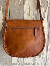 Load image into Gallery viewer, Hand Tooled Gypsy Flower Leather Boho Bag-Handbags, Wallets & Cases-Dreamtime Boho-Dreamtime Boho