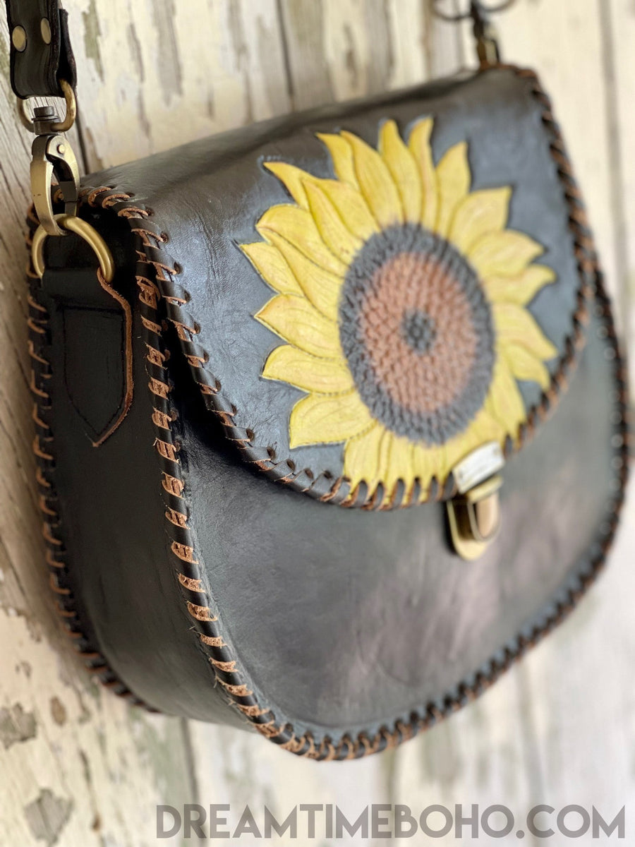 Durango Scorpion Design Flower Handbag Purse Strap Leather Craft
