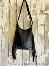 Load image into Gallery viewer, Leather Crossbody Boho Bag Handtooled Dragonfly-Crossbody Bag-Dreamtime Boho-Dreamtime Boho