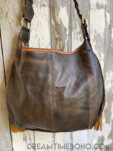 Load image into Gallery viewer, Fringe Leather Crossbody Boho Bag - Brooklyn-Handbags-Dreamtime Boho-Black-Dreamtime Boho