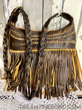 Load image into Gallery viewer, Fringe Leather Crossbody Boho Bag - Brooklyn-Handbags-Dreamtime Boho-Black-Dreamtime Boho