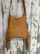 Load image into Gallery viewer, Mandala Feather Cross Body Leather Boho Bag-Apparel & Accessories-Dreamtime Boho-Black-Dreamtime Boho