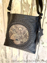 Load image into Gallery viewer, Hand Tooled Crossbody Leather Boho Bag-Handbags-Dreamtime Boho-Dreamtime Boho