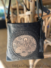 Load image into Gallery viewer, Hand Tooled Crossbody Leather Boho Bag-Handbags-Dreamtime Boho -Dreamtime Boho