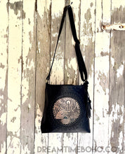 Load image into Gallery viewer, Hand Tooled Crossbody Leather Boho Bag-Handbags-Dreamtime Boho-Dreamtime Boho