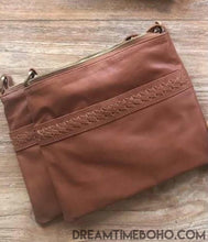 Load image into Gallery viewer, Coastal Leather Cross Body Bag-Leather Crossbody Bag-Dreamtime Boho-Brown-Dreamtime Boho