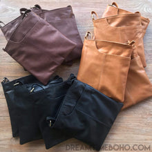 Load image into Gallery viewer, Leather Crossbody Bella Bag-Crossbody Bag-Dreamtime Boho-CHOCOLATE-Dreamtime Boho