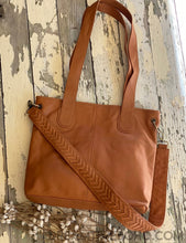Load image into Gallery viewer, Large Leather Weekender Shoulder Crosssbody Bag-Handbags-Dreamtime Boho-Tan-Dreamtime Boho