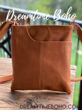 Load image into Gallery viewer, Leather Crossbody Bella Bag-Crossbody Bag-Dreamtime Boho-BROWN-Dreamtime Boho