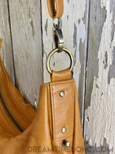 Load image into Gallery viewer, Convertible Leather Mandala Backpack/Crossbody Fringed Leather Boho Bag-Boho Handbags-Dreamtime Boho-Tan-Dreamtime Boho