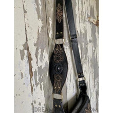 Load image into Gallery viewer, Shaylee Hand Carved Fringe Leather Boho Bag-Handbags, Wallets & Cases-Dreamtime Boho-Black Stone-Dreamtime Boho