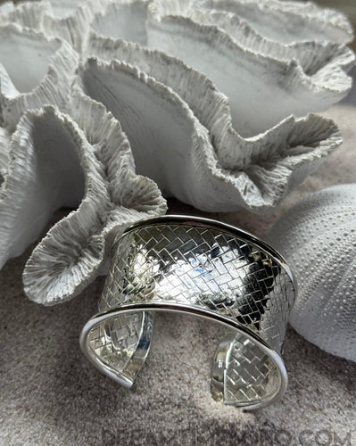 Ocean Woven – Sterling Silver Boho Cuff Bangle-jewellery-Dreamtime Boho -Dreamtime Boho