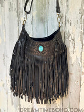 Load image into Gallery viewer, Fringe Leather Boho Bag Gemstone Bag-Apparel &amp; Accessories-Dreamtime Boho -Blush-Dreamtime Boho