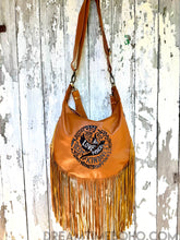 Load image into Gallery viewer, Good Vibes Leather Crossbody Boho Bag-Apparel &amp; Accessories-Dreamtime Boho -Dreamtime Boho