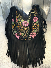 Load image into Gallery viewer, Boho Beauty Handpainted Fringe Shoulder Bag-Handbags, Wallets &amp; Cases-Dreamtime Boho -Dreamtime Boho