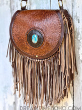 Load image into Gallery viewer, Desert Spirit Turquoise Fringe Crossbody Boho Bag-Handbags, Wallets &amp; Cases-Dreamtime Boho -Dreamtime Boho