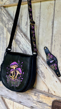 Load image into Gallery viewer, Mushroom Magic Hand Tooled Leather Crossbody Bag &amp; Cuff Set