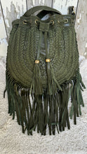 Load image into Gallery viewer, Gypsy Weave Leather Fringe Boho Bag