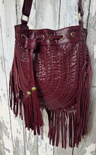 Load image into Gallery viewer, Gypsy Weave Leather Fringe Boho Bag