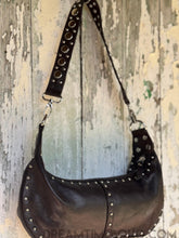 Load image into Gallery viewer, Chocolate Leather Studded Shoulder Bag – Rockstar Boho Vibes-Apparel &amp; Accessories-Dreamtime Boho -Dreamtime Boho