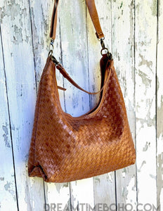 Stunning Handmade Woven Leather Boho Bag-Handbags-Dreamtime Boho -Dreamtime Boho