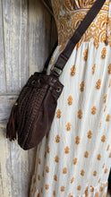 Load image into Gallery viewer, Gypsy Weave Handcrafted Leather Boho Bag - Fringe Free