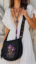Load image into Gallery viewer, Mushroom Magic Hand Tooled Leather Crossbody Bag &amp; Cuff Set