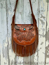 Load image into Gallery viewer, Gypsy Buffalo Fringe Leather Crossbody Boho Bag-Crossbody Bag-Dreamtime Boho-Gypsy Buffalo Rich Dark Brown-Dreamtime Boho