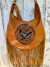 Load image into Gallery viewer, Good Vibes Leather Crossbody Boho Bag-Apparel &amp; Accessories-Dreamtime Boho -Dreamtime Boho