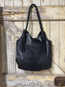 Hand Tooled Eagle Leather Shoulder Bag Boho Leather Tote Bag-Leather Shoulder Bag-Dreamtime Boho-Beige-Dreamtime Boho
