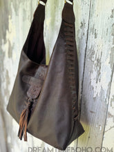 Load image into Gallery viewer, Cassandra Soft Lush Leather Boho Shoulder Bag-Leather Crossbody Bag-Dreamtime Boho-Antique Brown-Dreamtime Boho