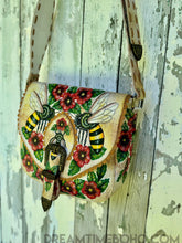 Load image into Gallery viewer, Luxe Bee Story Crossbody Handcrafted Leather Boho Bag-Handbags, Wallets &amp; Cases-Dreamtime Boho -Dreamtime Boho