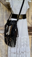 Load image into Gallery viewer, Boho Leather Patchwork Fringe Crossbody Bag