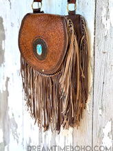 Load image into Gallery viewer, Desert Spirit Turquoise Fringe Crossbody Boho Bag-Handbags, Wallets &amp; Cases-Dreamtime Boho -Dreamtime Boho