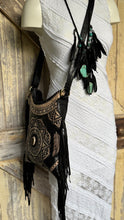 Load image into Gallery viewer, Mandala Feather Cross Body Leather Boho Bag