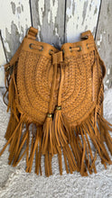 Load image into Gallery viewer, Gypsy Weave Leather Fringe Boho Bag