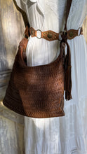 Load image into Gallery viewer, Gypsy Weave Leather Slouch Bag - Small