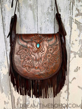 Load image into Gallery viewer, Gypsy Buffalo Fringe Leather Crossbody Boho Bag-Crossbody Bag-Dreamtime Boho-Gypsy Buffalo Rich Dark Brown-Dreamtime Boho