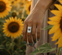 Load image into Gallery viewer, Wild Bloom Adjustable Silver Ring – Handcrafted Boho Style