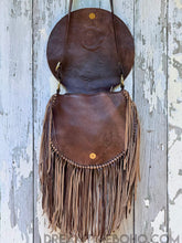 Load image into Gallery viewer, Desert Spirit Turquoise Fringe Crossbody Boho Bag-Handbags, Wallets &amp; Cases-Dreamtime Boho -Dreamtime Boho