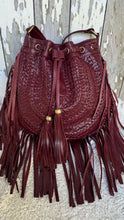 Load image into Gallery viewer, Gypsy Weave Leather Fringe Boho Bag