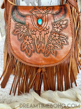 Load image into Gallery viewer, Gypsy Buffalo Fringe Leather Crossbody Boho Bag-Crossbody Bag-Dreamtime Boho-Gypsy Buffalo Brown-Dreamtime Boho