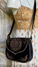 Load image into Gallery viewer, Hand Tooled Mandala Leather Crossbody Boho Bag-Handbags, Wallets &amp; Cases-Dreamtime Boho -Dreamtime Boho