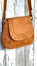 Load image into Gallery viewer, Wildflower Soul Hand Tooled Leather Crossbody Bag