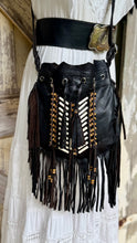 Load image into Gallery viewer, Boho Leather Patchwork Fringe Crossbody Bag