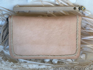 Hand Tooled Thunderbird Leather Purse Wallet with Turquoise Stone-Leather Wallet Purse-Dreamtime Boho-Black-Dreamtime Boho
