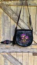Load image into Gallery viewer, Mushroom Magic Hand Tooled Leather Crossbody Bag &amp; Cuff Set