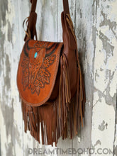 Load image into Gallery viewer, Gypsy Buffalo Fringe Leather Crossbody Boho Bag-Crossbody Bag-Dreamtime Boho-Gypsy Buffalo Rich Dark Brown-Dreamtime Boho