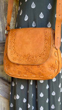 Load image into Gallery viewer, Wildflower Soul Hand Tooled Leather Crossbody Bag